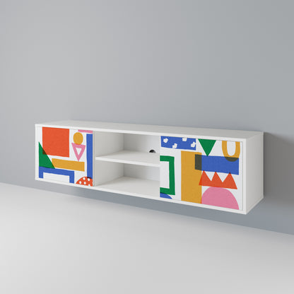 GEOMETRIC GLIMMER Móvel de TV de 2 Portas