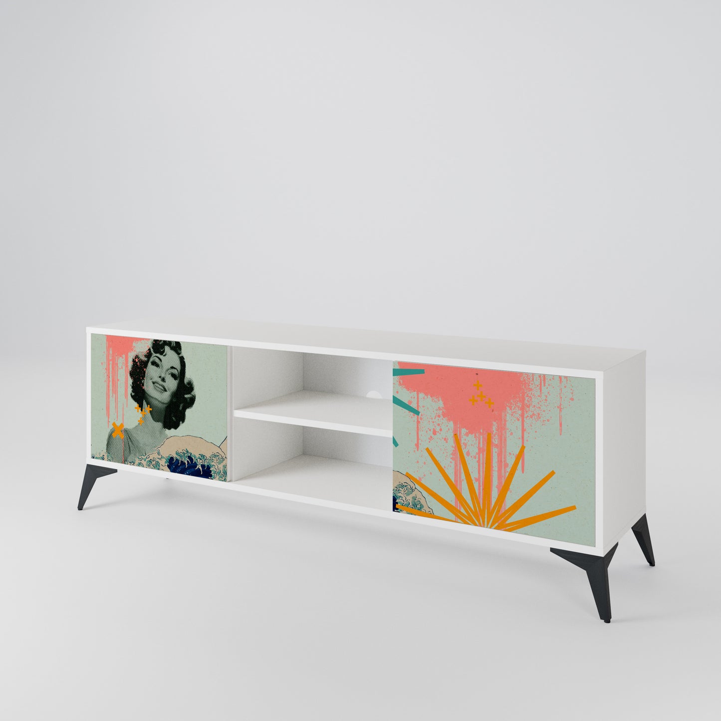 KANAGAWA BEAUTY 2-Door TV Cabinet