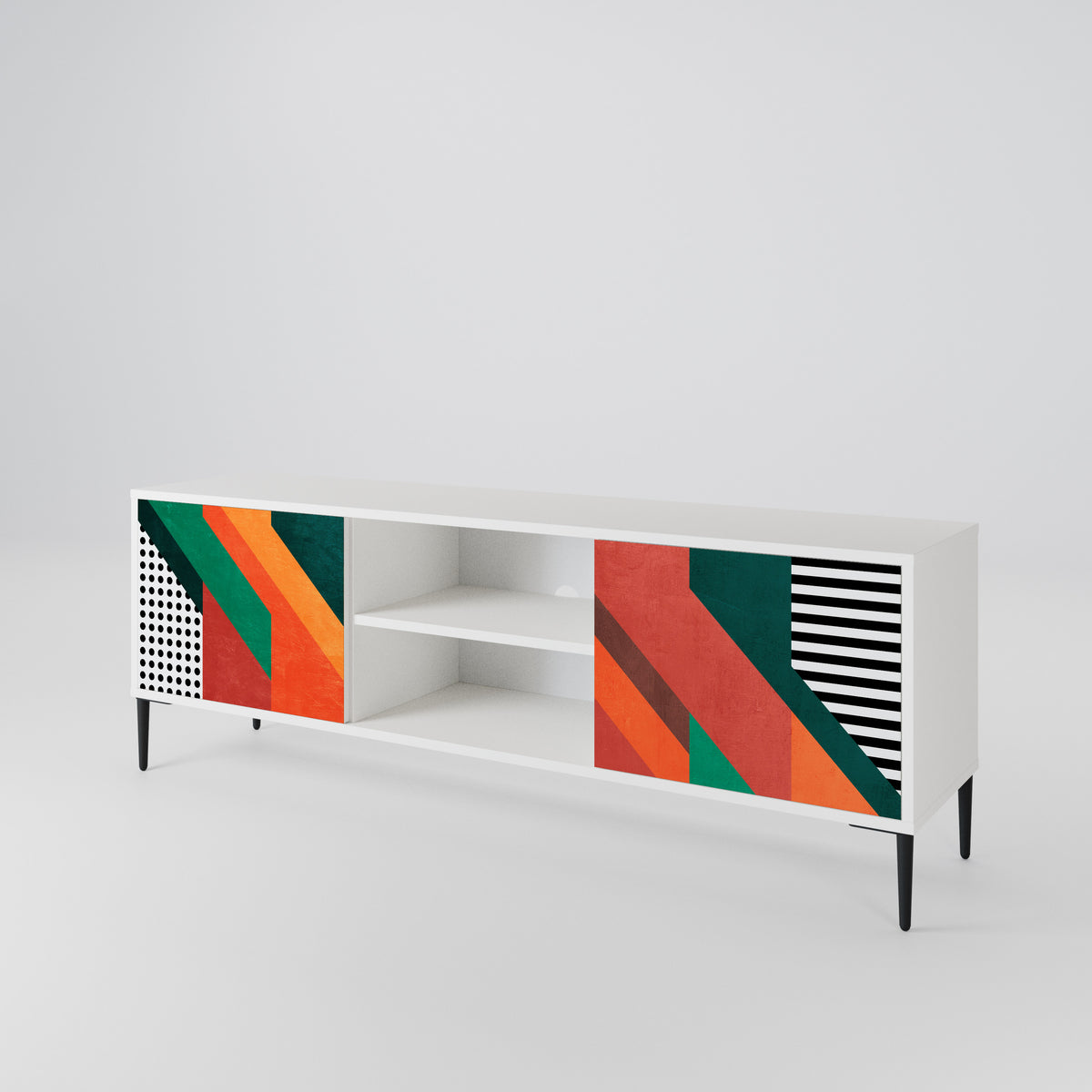 MAKESHIFT ARTISTRY 2-Door TV Cabinet