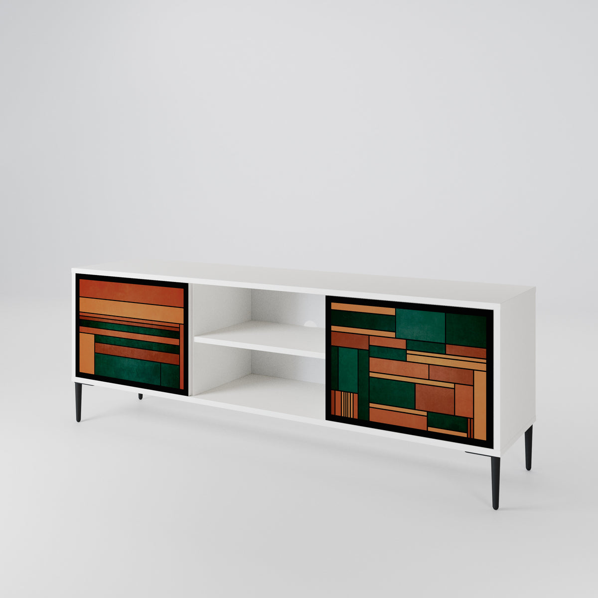 EARTHY FIGURES 2-Door TV Cabinet