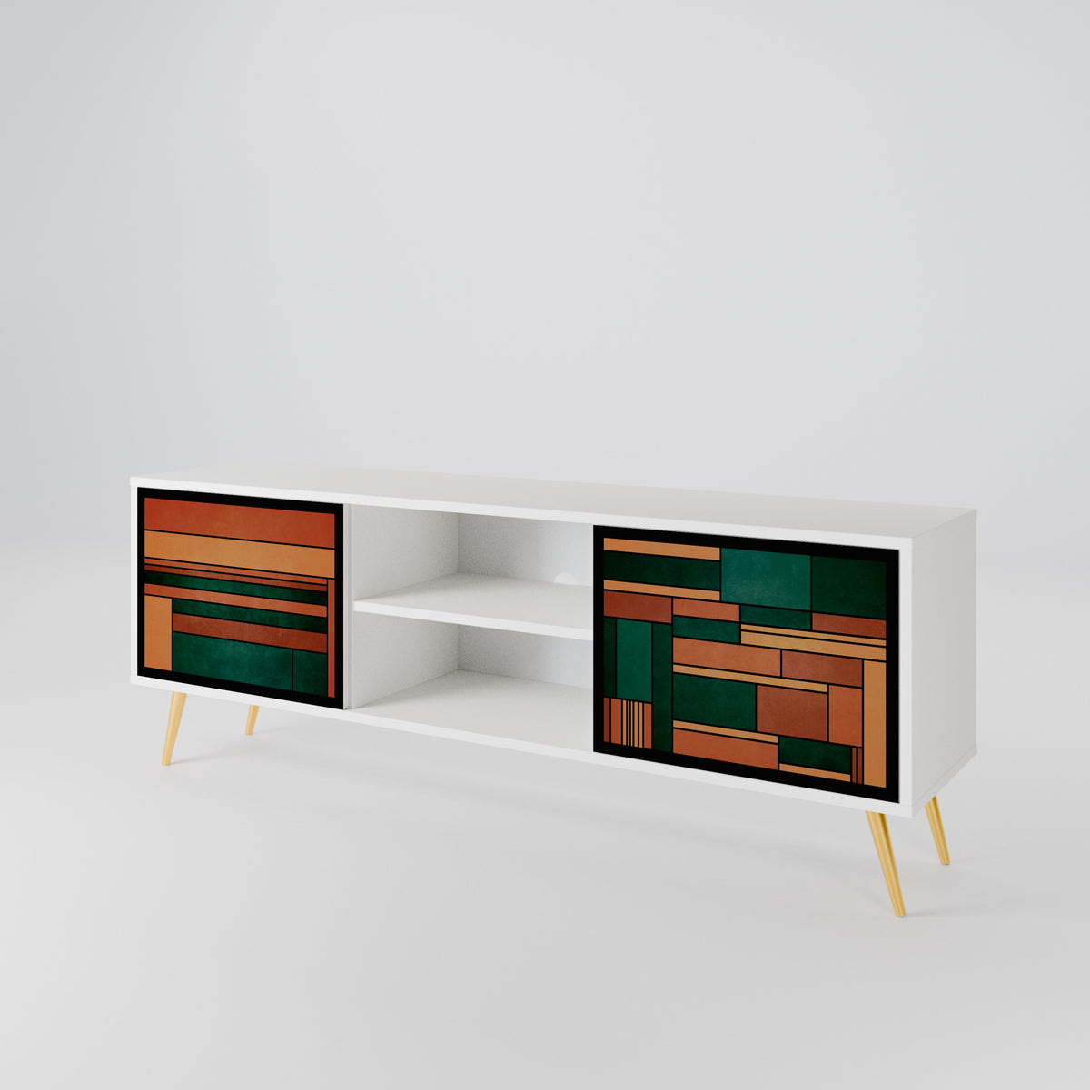 EARTHY FIGURES 2-Door TV Cabinet