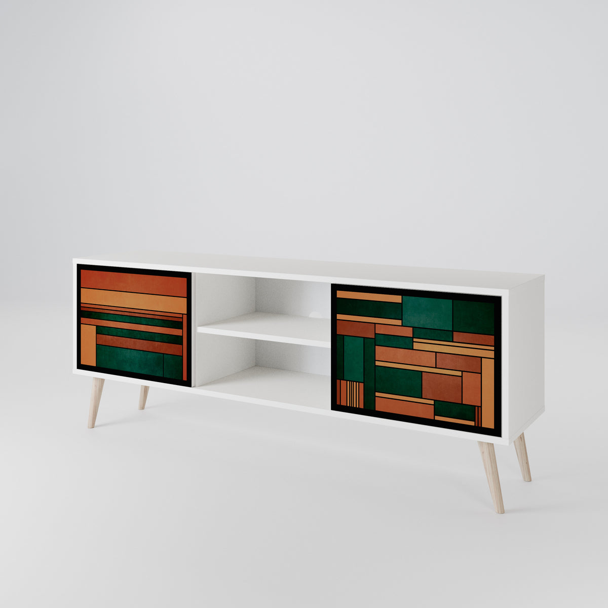 EARTHY FIGURES 2-Door TV Cabinet