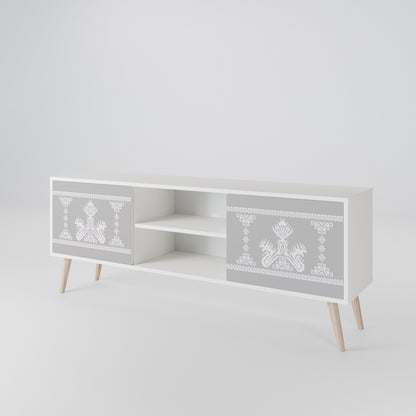 THAI GRAY Móvel de TV de 2 Portas
