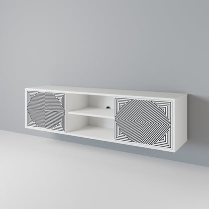 POLYGON ILLUSION Móvel de TV de 2 Portas