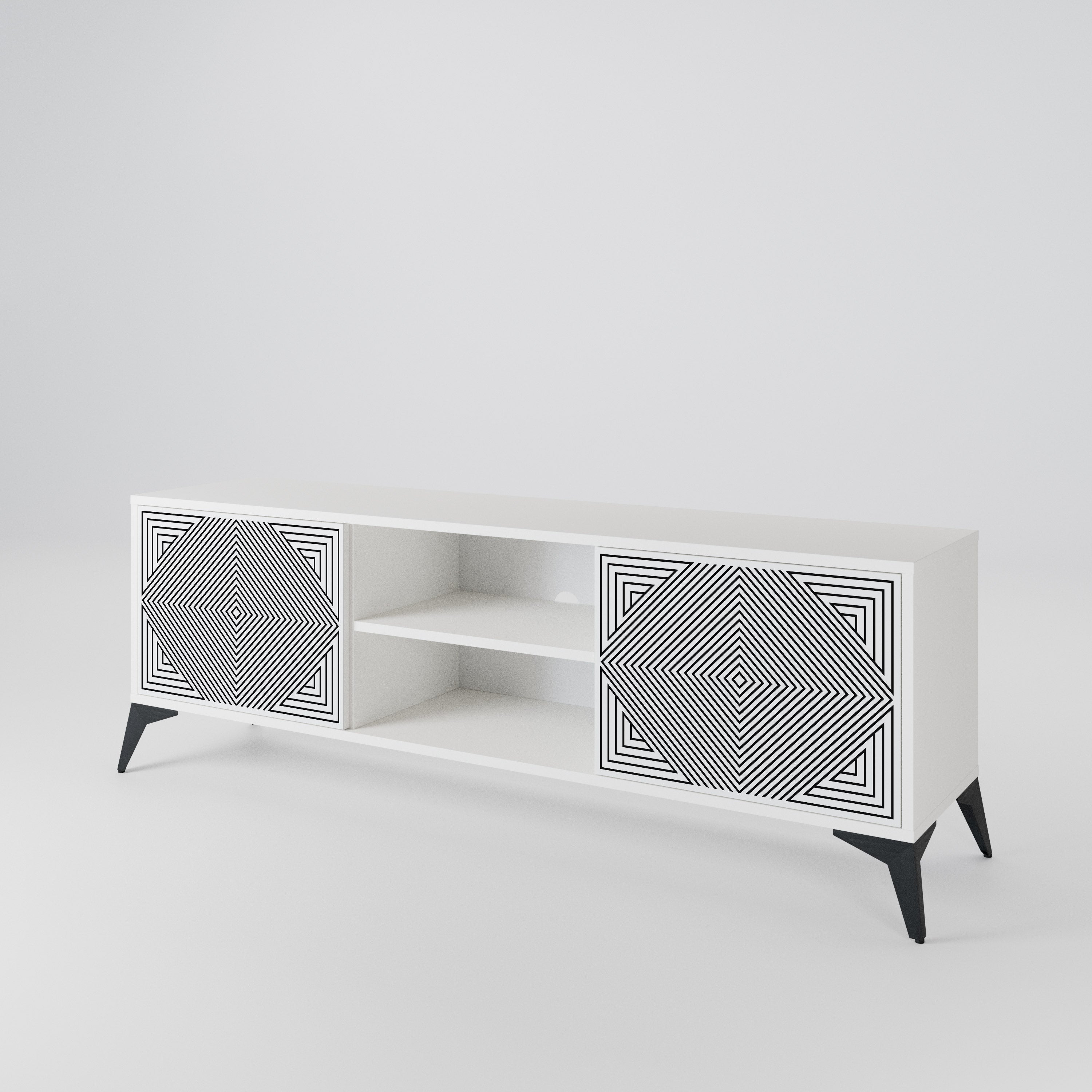 POLYGON ILLUSION Móvel de TV de 2 Portas