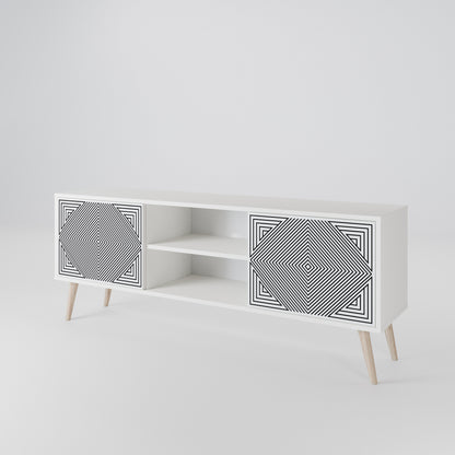 POLYGON ILLUSION Móvel de TV de 2 Portas