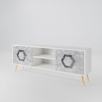 HEXAGONAL FIGURES Móvel de TV de 2 Portas