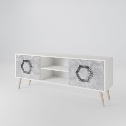 HEXAGONAL FIGURES Móvel de TV de 2 Portas