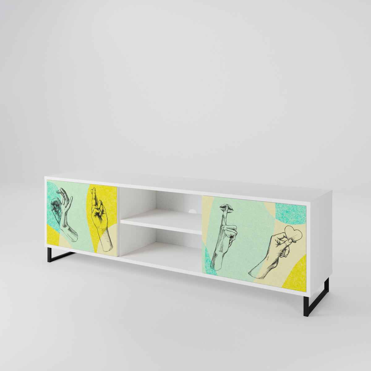 BODY LANGUAGE 2-Door TV Cabinet