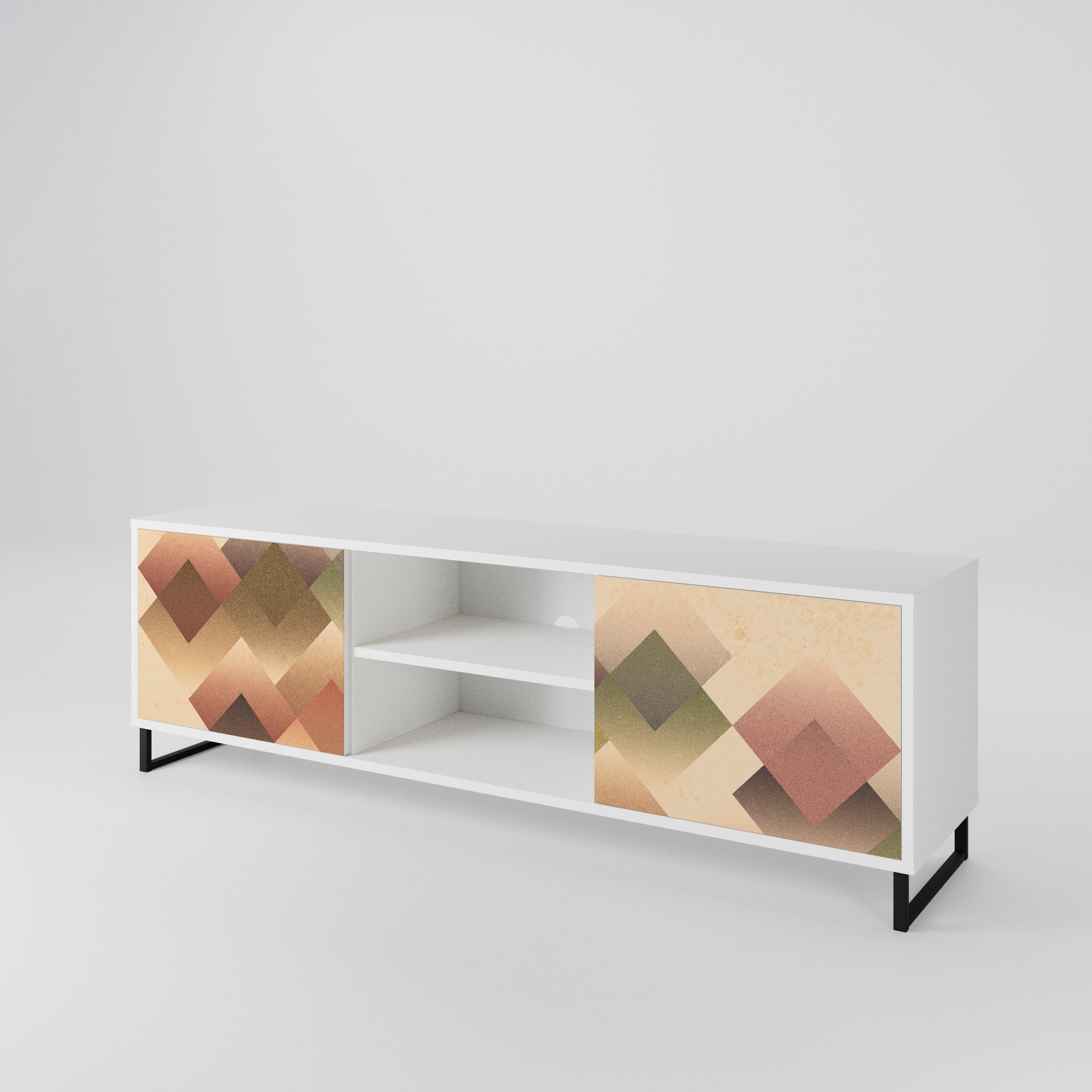 GEOMETRIC FUSION Móvel de TV de 2 Portas