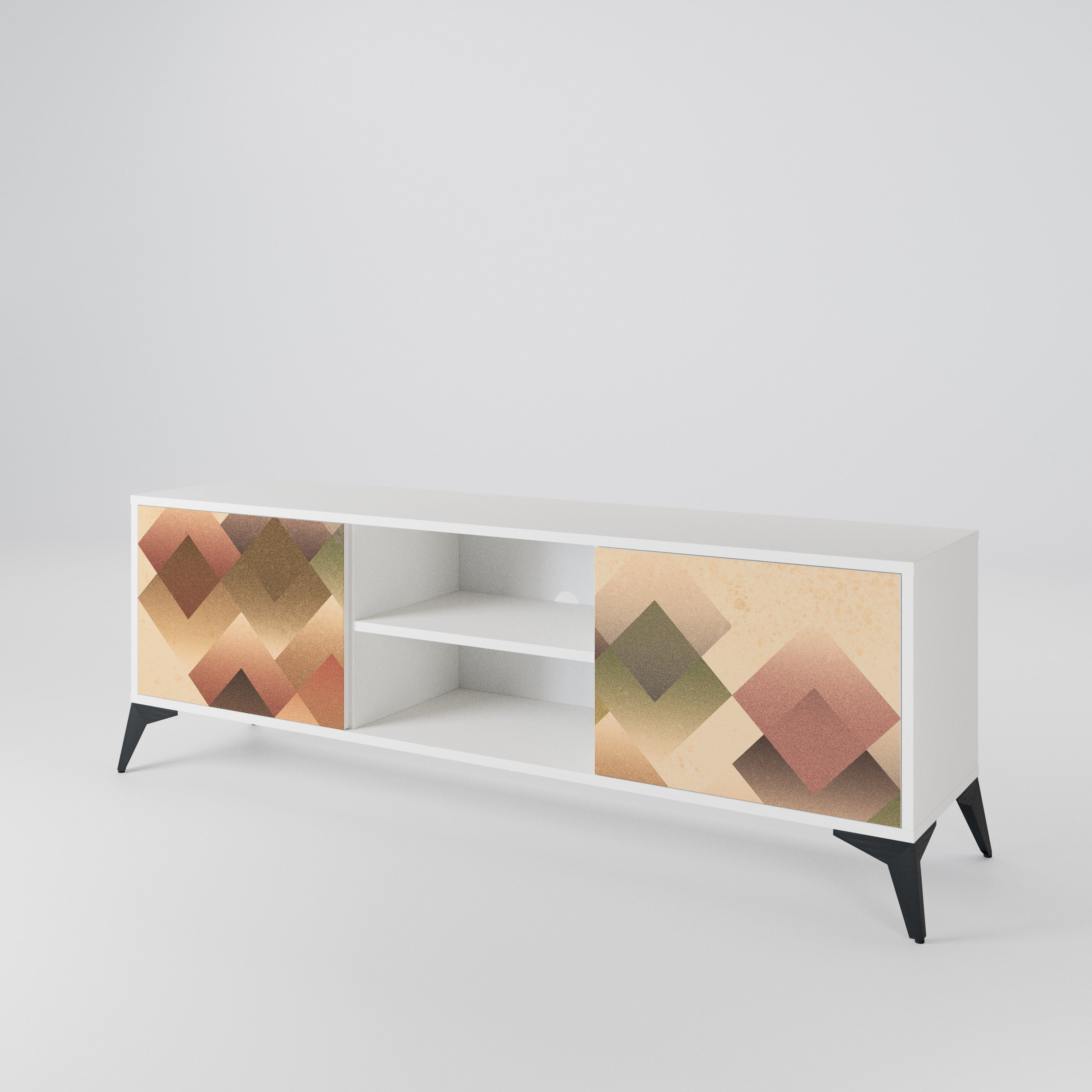 GEOMETRIC FUSION Móvel de TV de 2 Portas