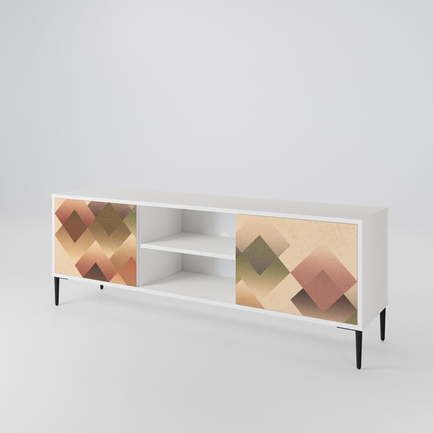 GEOMETRIC FUSION Móvel de TV de 2 Portas