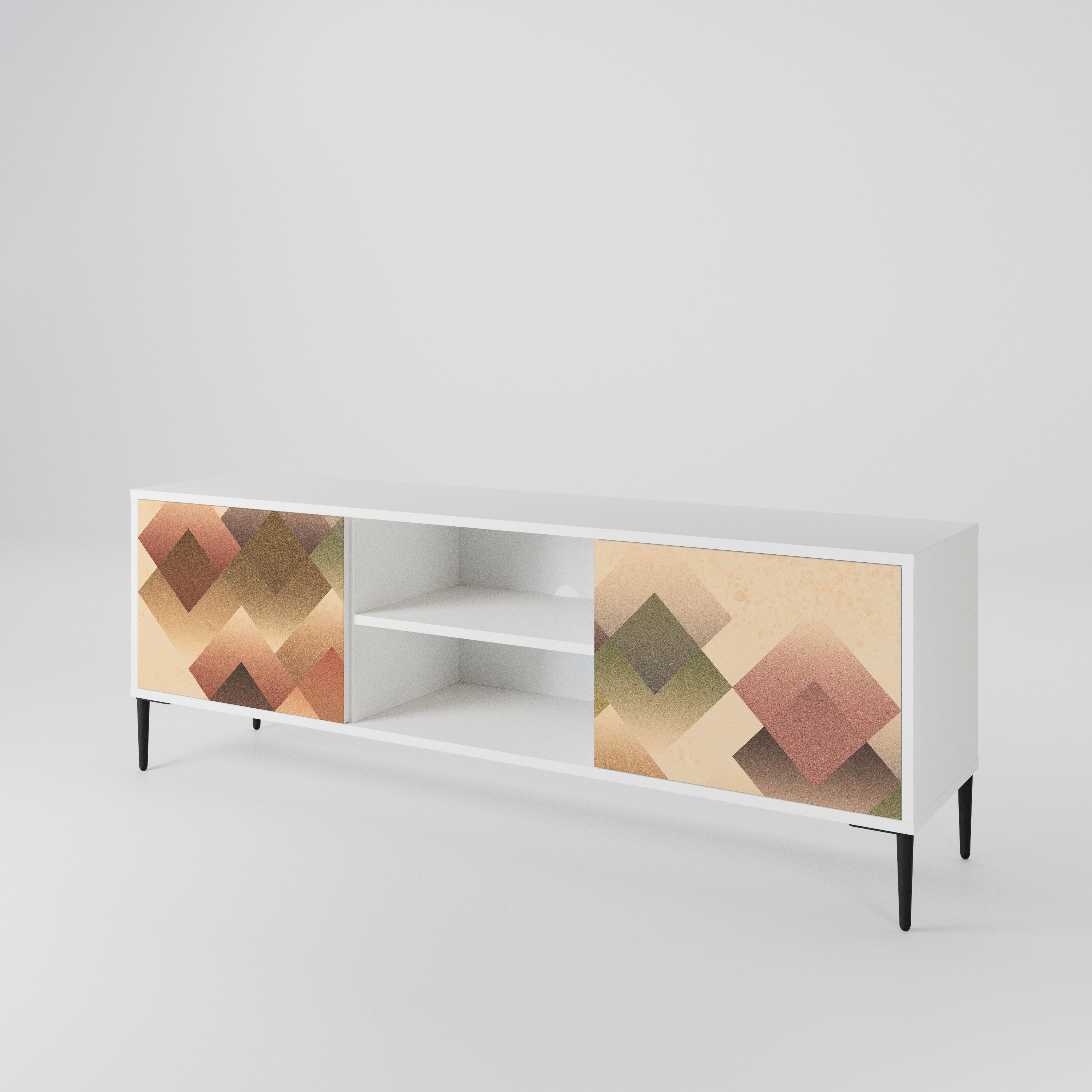 GEOMETRIC FUSION Móvel de TV de 2 Portas