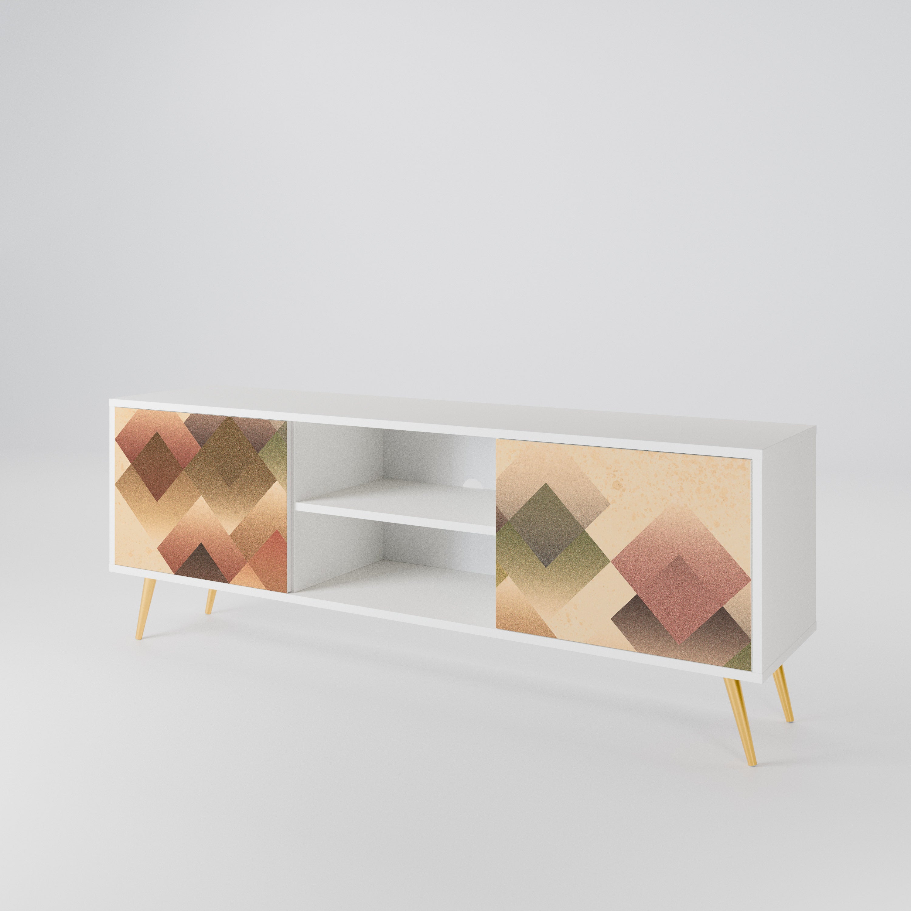 GEOMETRIC FUSION Móvel de TV de 2 Portas