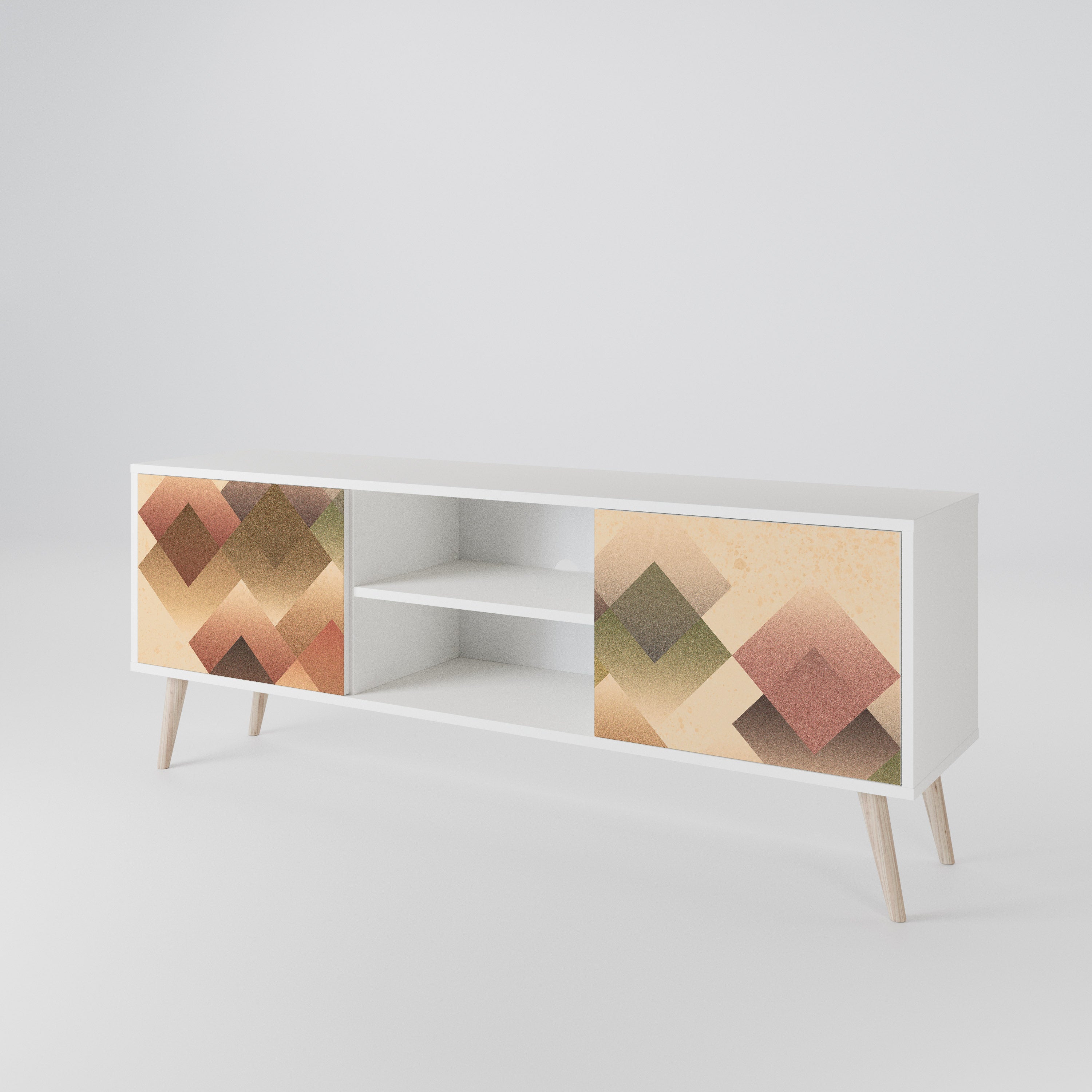 GEOMETRIC FUSION Móvel de TV de 2 Portas