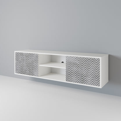 CONCRETE ZIG ZAG Móvel de TV de 2 Portas