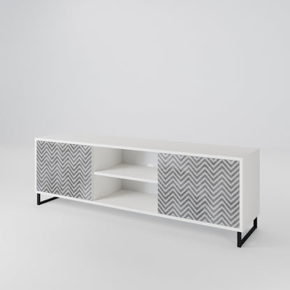 CONCRETE ZIG ZAG Móvel de TV de 2 Portas
