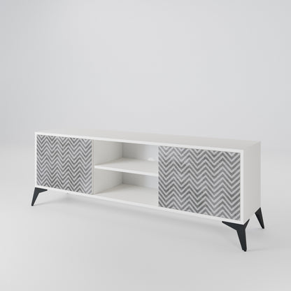 CONCRETE ZIG ZAG Móvel de TV de 2 Portas