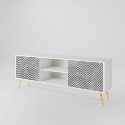 CONCRETE ZIG ZAG Móvel de TV de 2 Portas