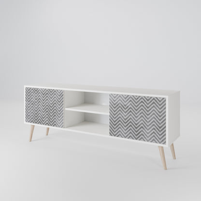 CONCRETE ZIG ZAG Móvel de TV de 2 Portas