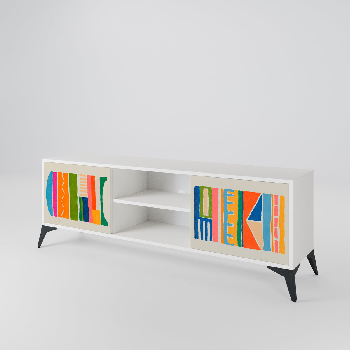 GEOMETRIC SHINE 2-Door TV Cabinet