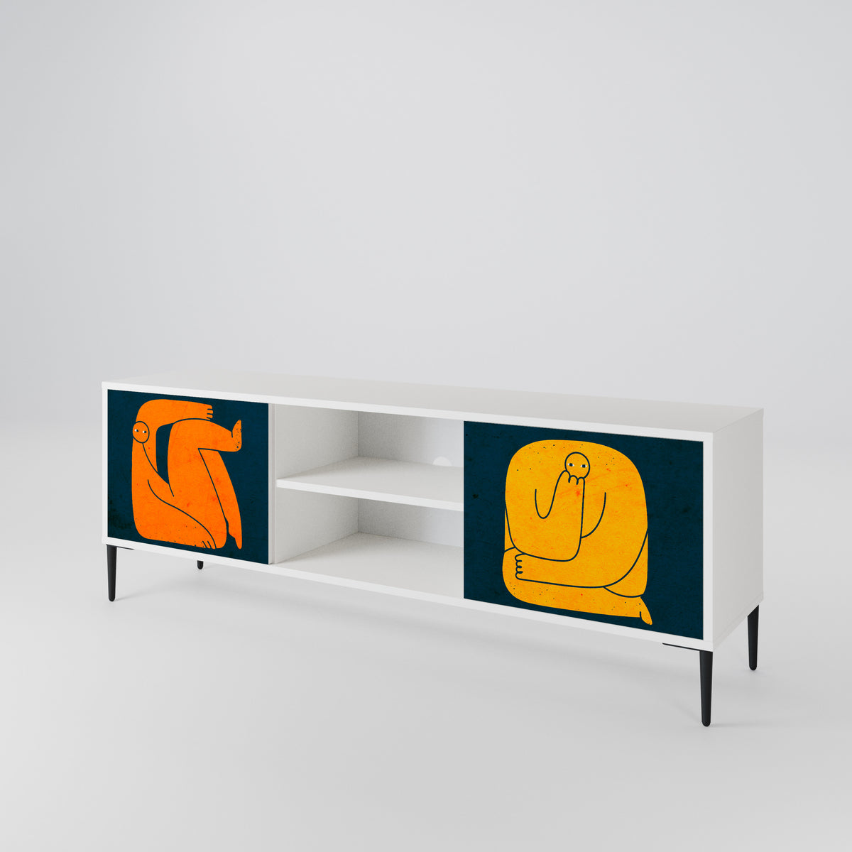 TOGETHER BUT SEPARATELY 2-Door TV Cabinet