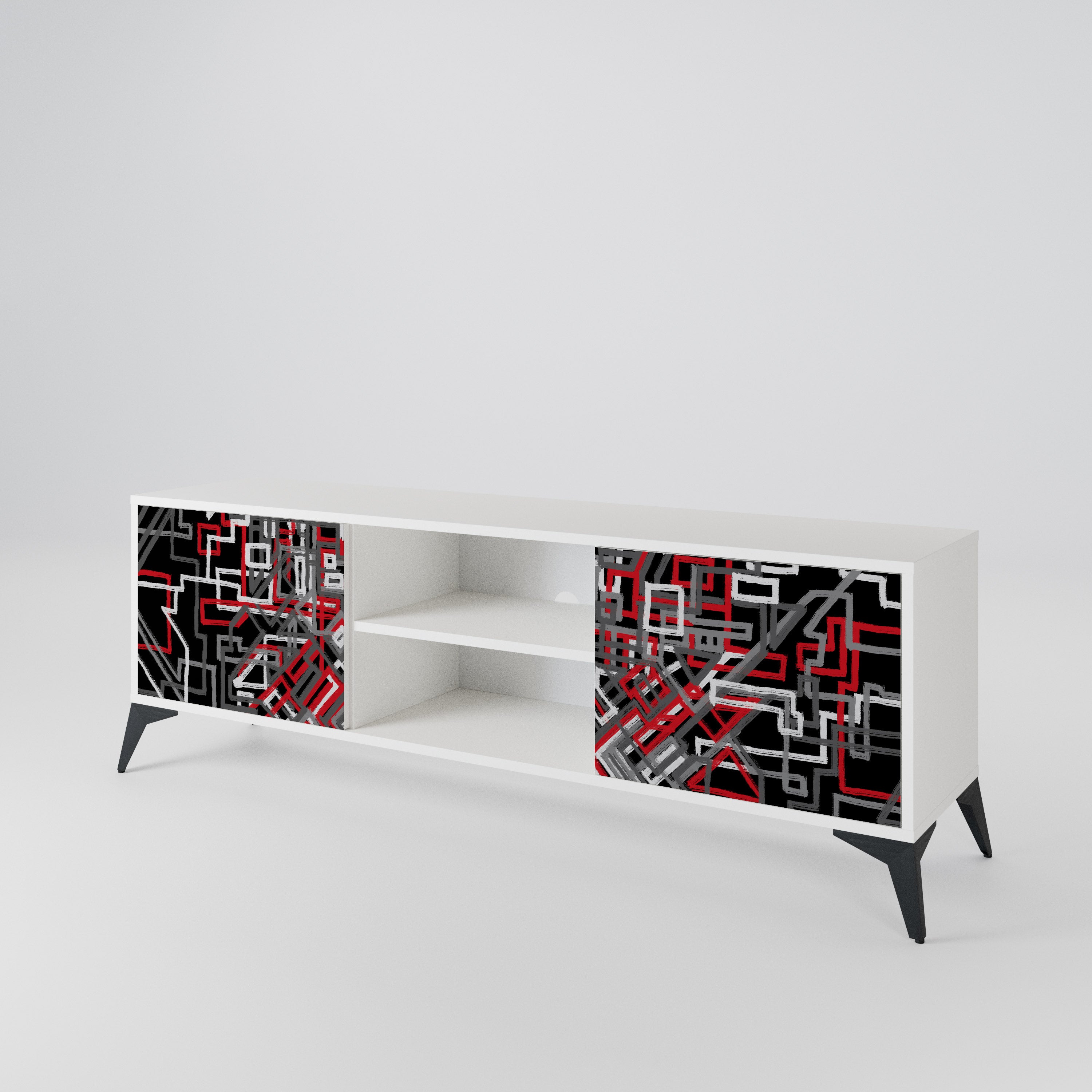 BROKEN LINES 2-Door TV Cabinet