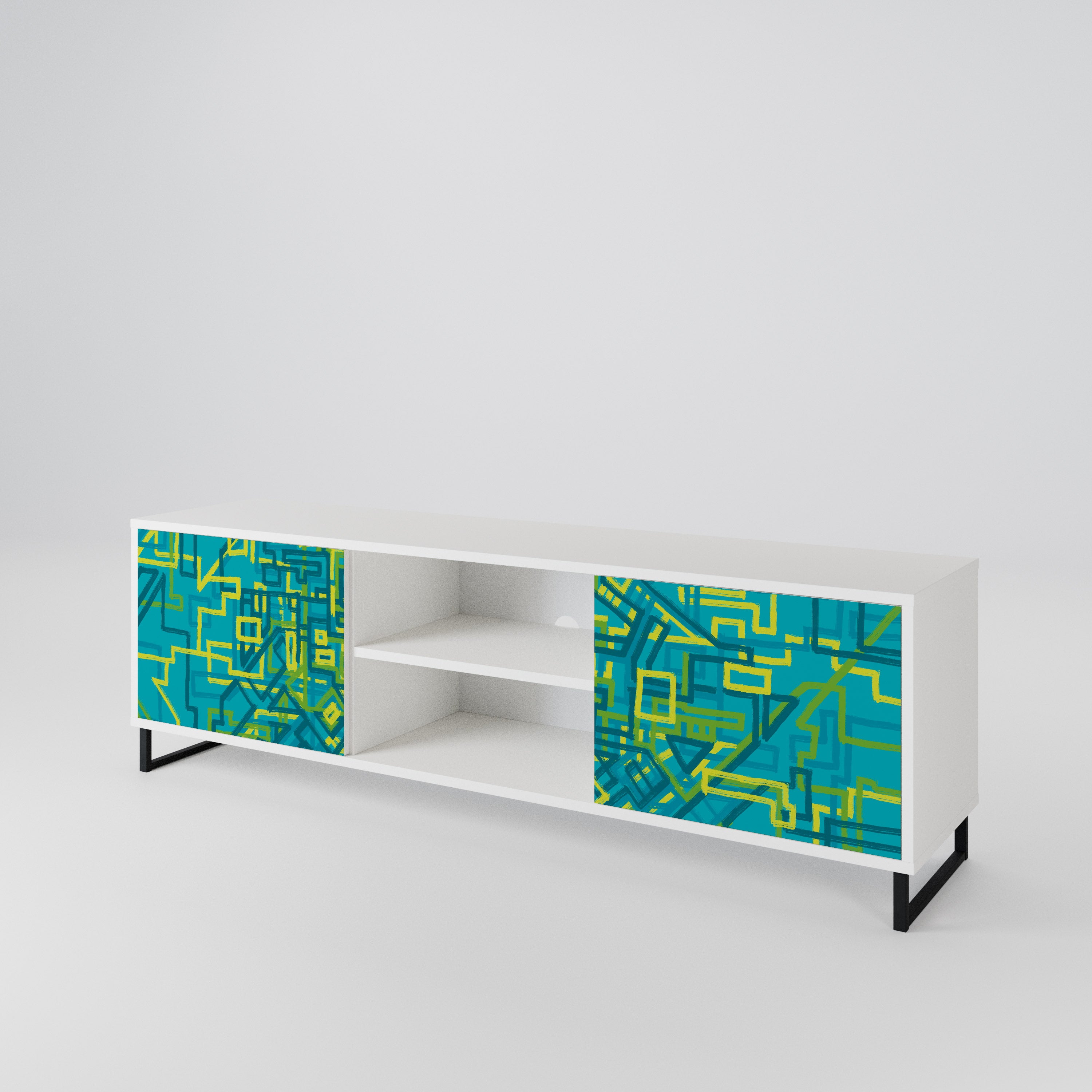 NOSTALGIC MEMORIES 2-Door TV Cabinet
