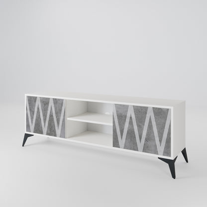 SOLID ZIG ZAG Móvel de TV de 2 Portas