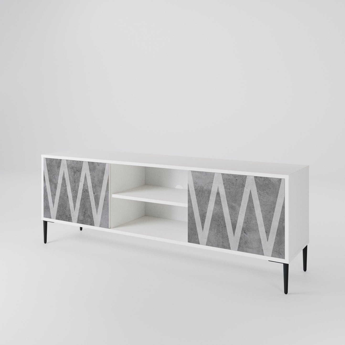 SOLID ZIG ZAG Móvel de TV de 2 Portas