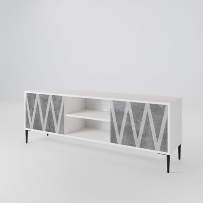 SOLID ZIG ZAG Móvel de TV de 2 Portas
