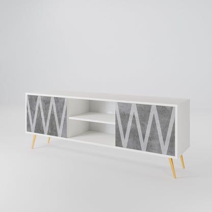 SOLID ZIG ZAG Móvel de TV de 2 Portas