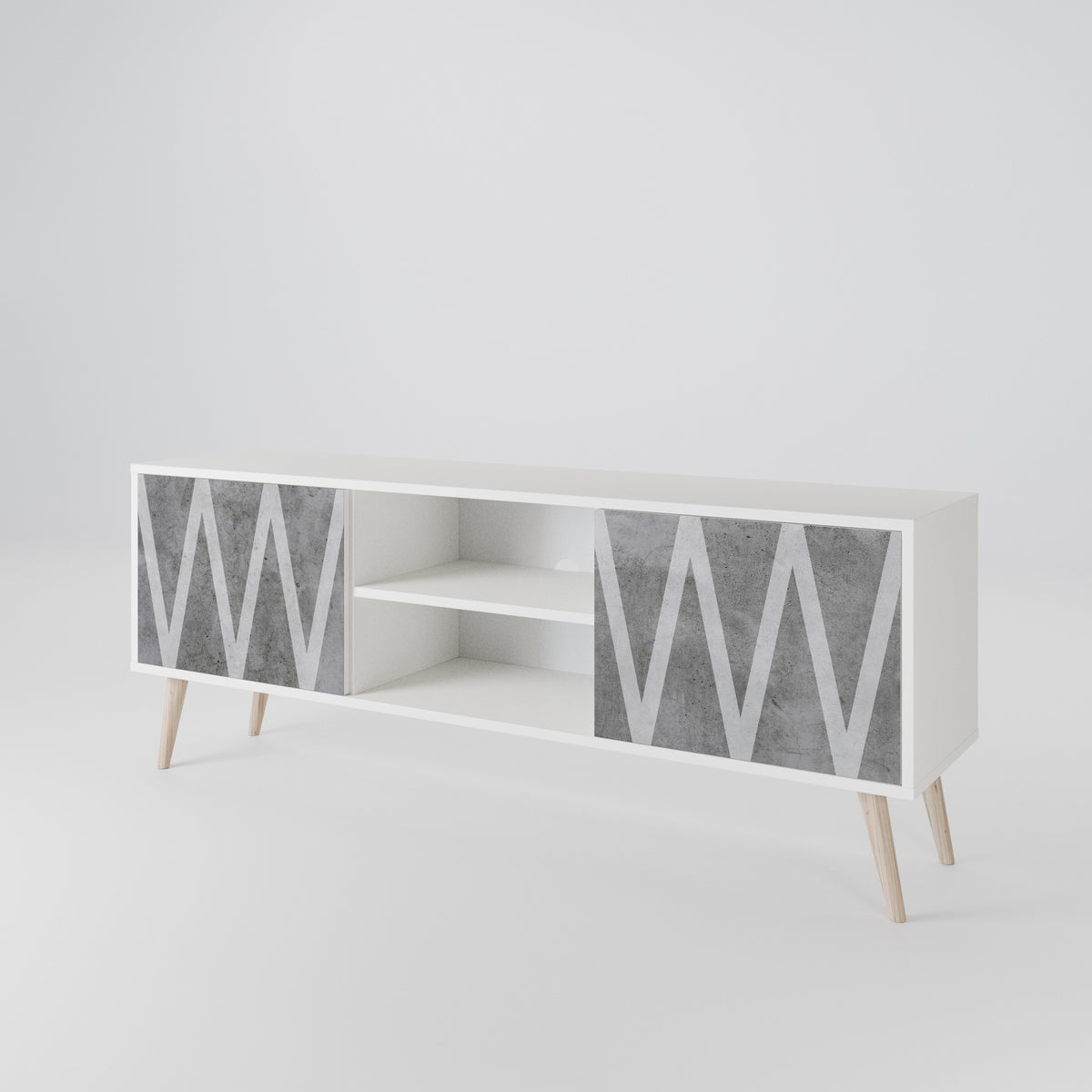 SOLID ZIG ZAG Móvel de TV de 2 Portas