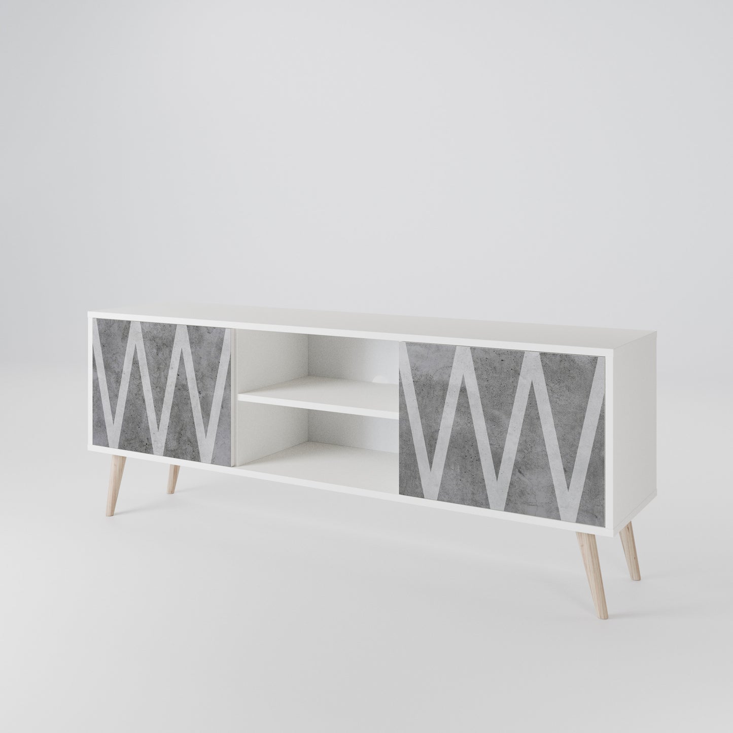 SOLID ZIG ZAG Móvel de TV de 2 Portas