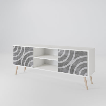 CIRCLE CONCRETE Móvel de TV de 2 Portas