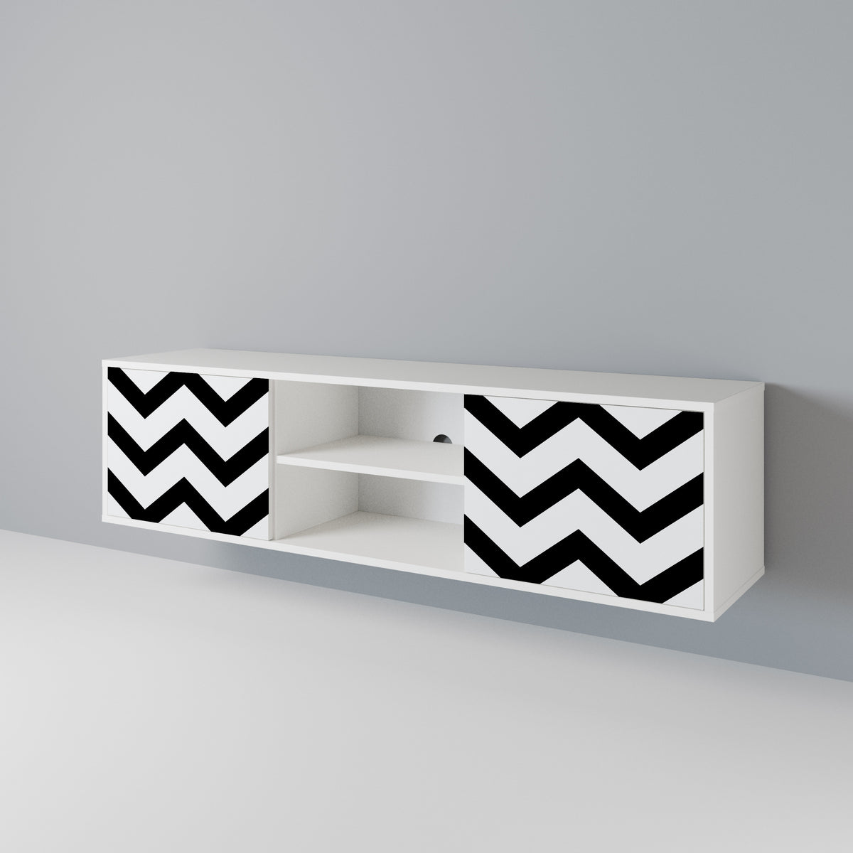 CLASSIC ZIG ZAG Móvel de TV de 2 Portas