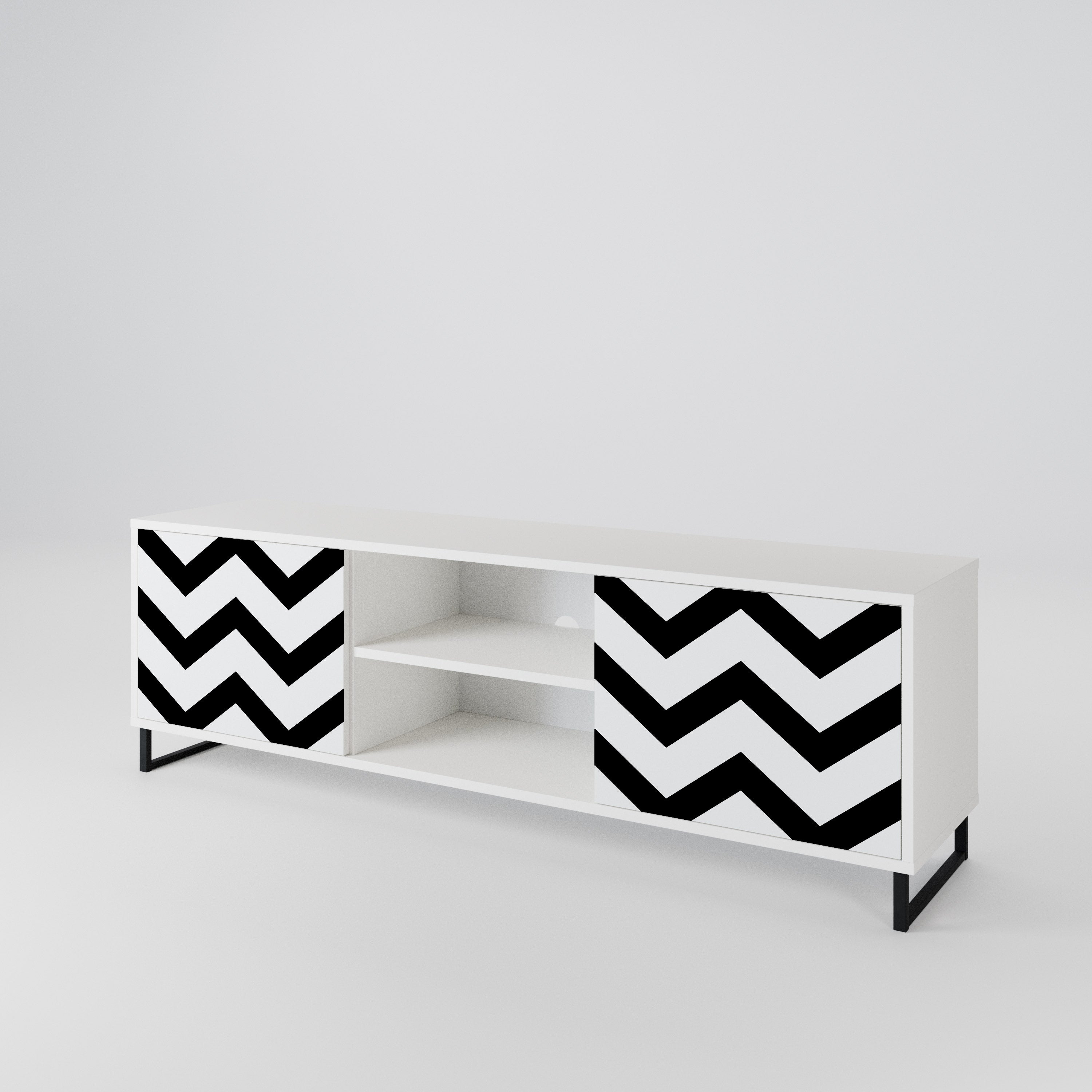 CLASSIC ZIG ZAG 2-Door TV Cabinet