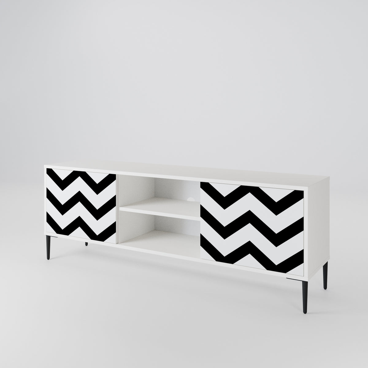 CLASSIC ZIG ZAG Móvel de TV de 2 Portas