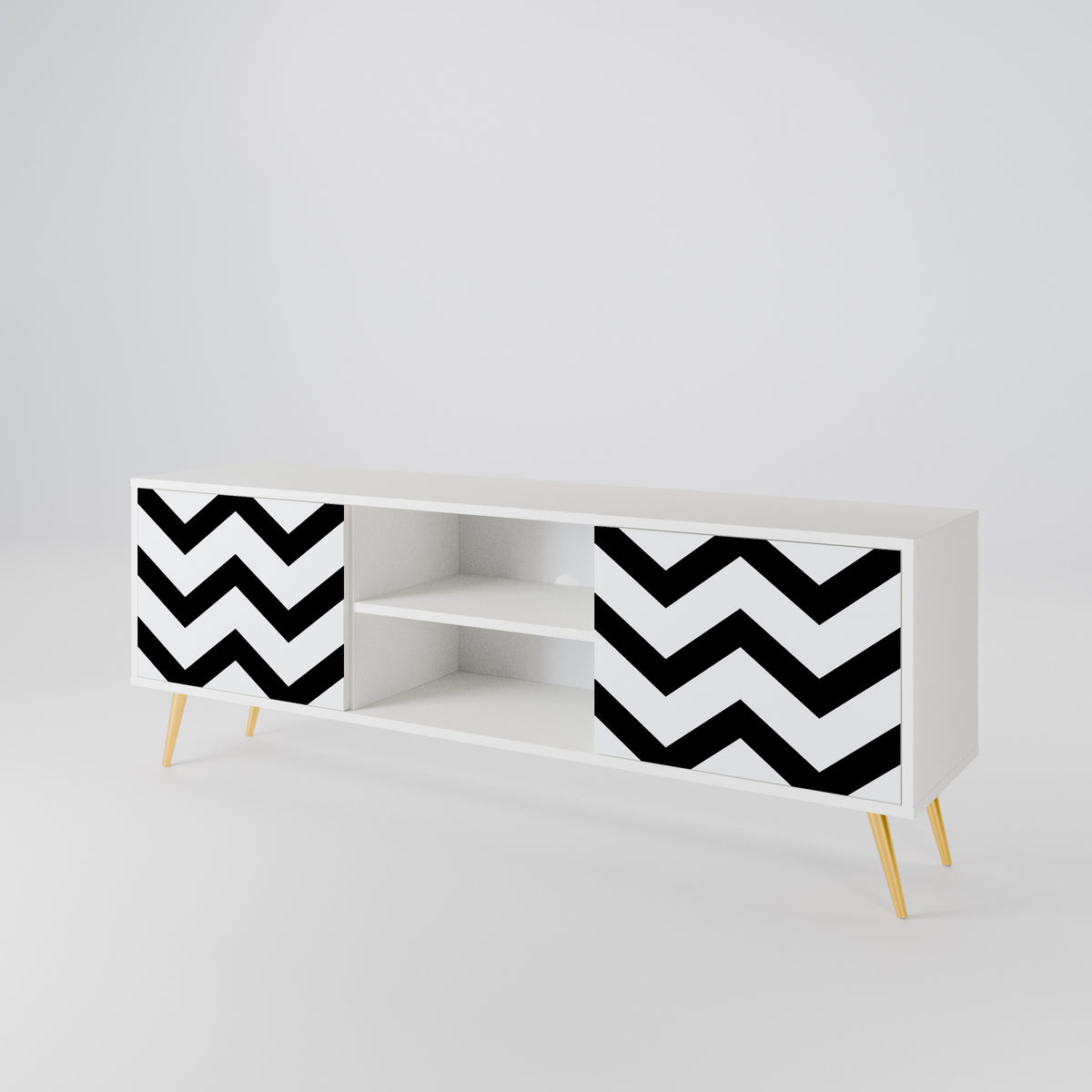 CLASSIC ZIG ZAG Móvel de TV de 2 Portas