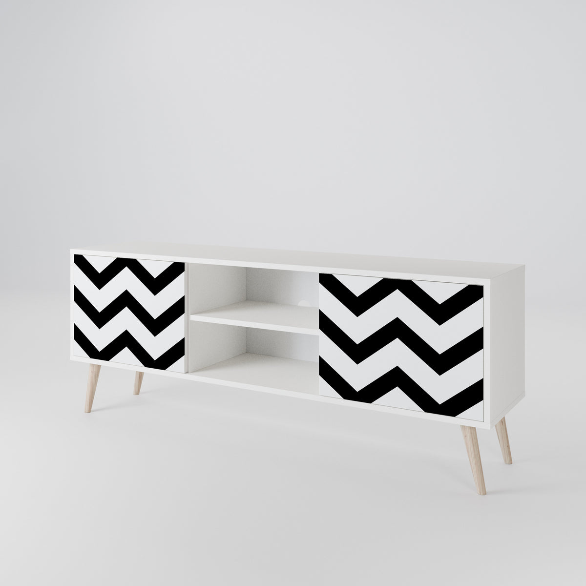 CLASSIC ZIG ZAG Móvel de TV de 2 Portas