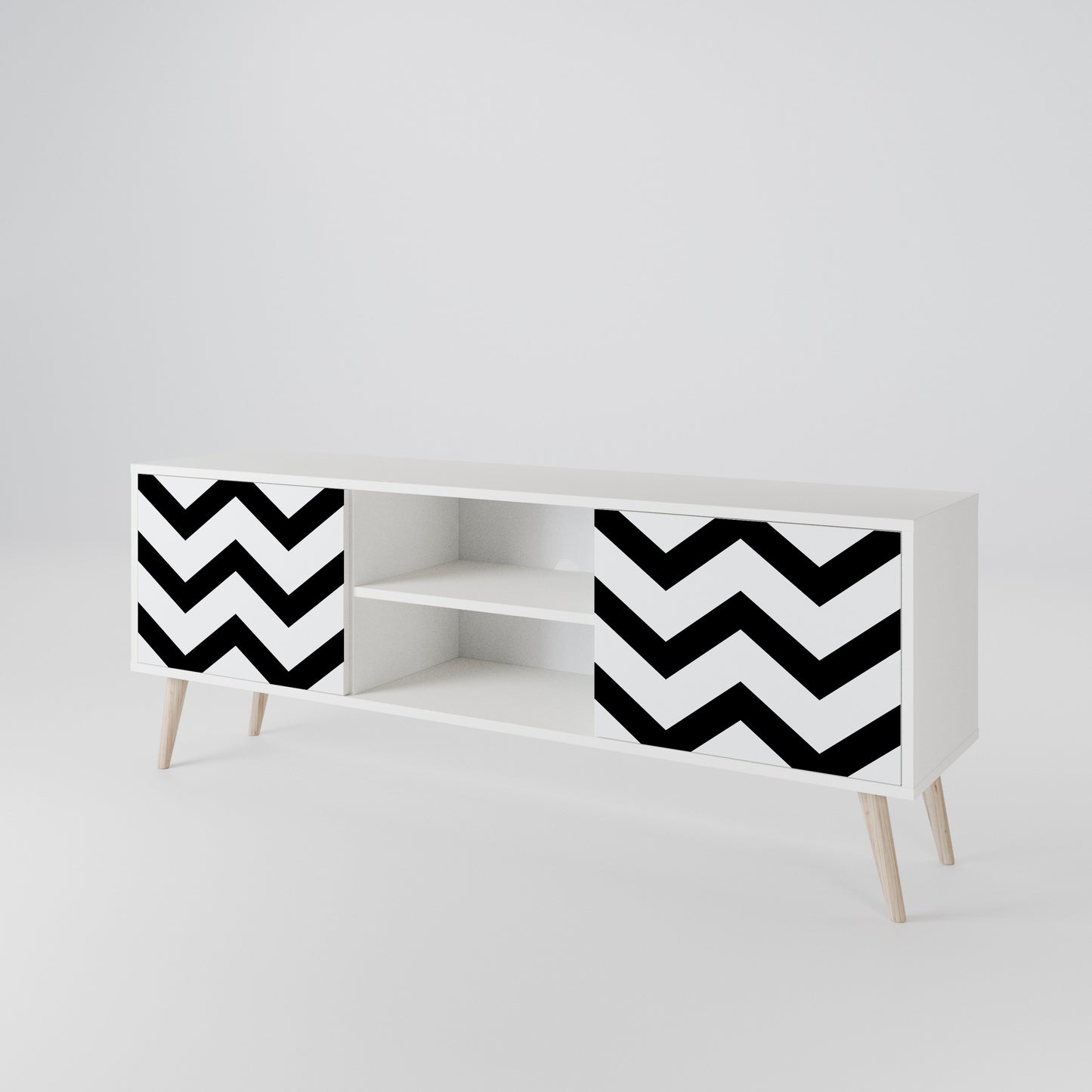 CLASSIC ZIG ZAG Móvel de TV de 2 Portas