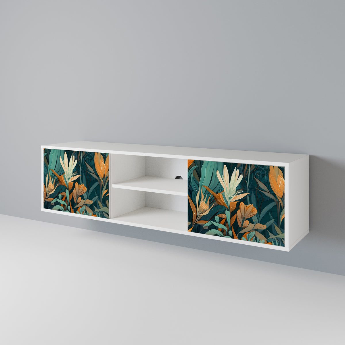 FLORAL SERENITY Móvel de TV de 2 Portas