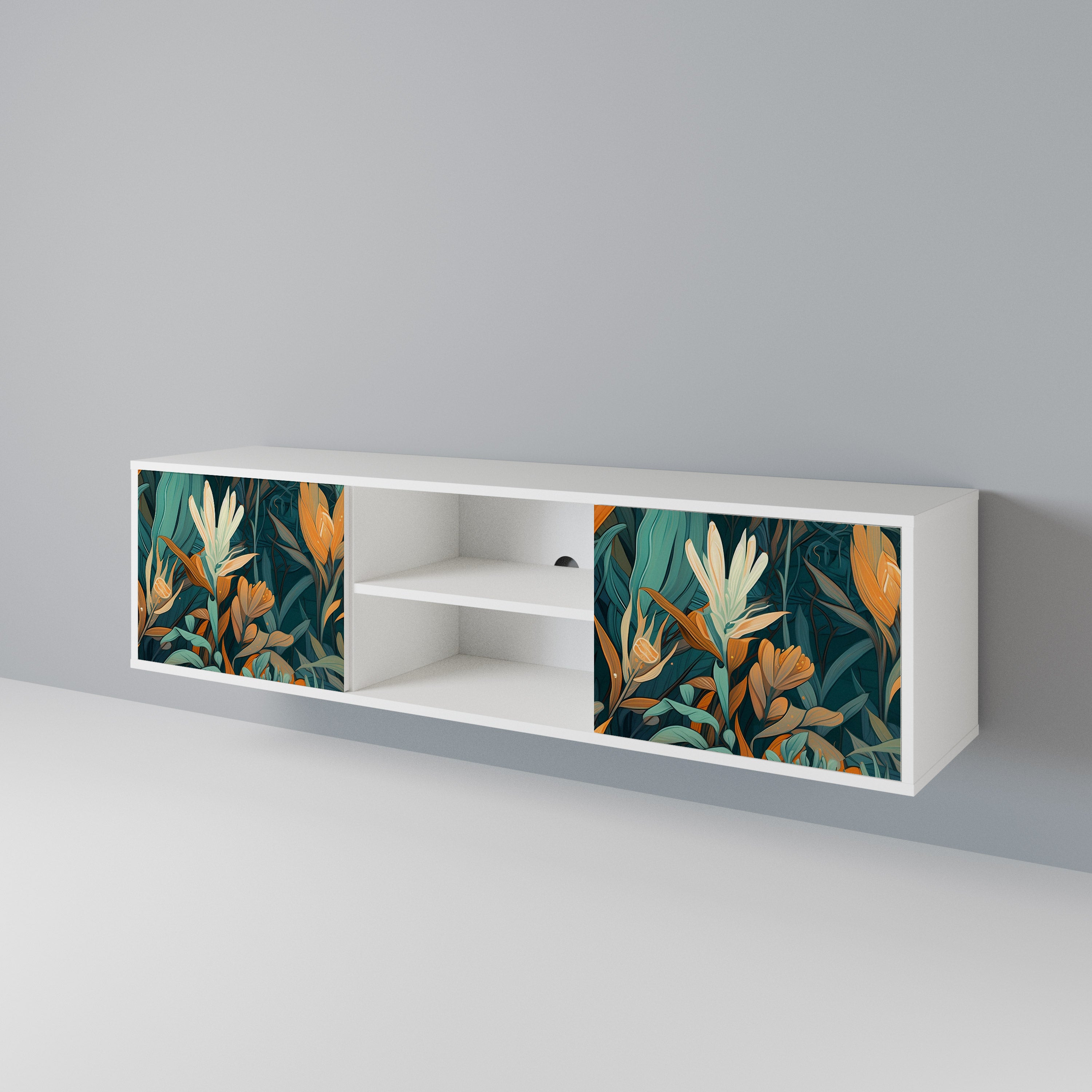FLORAL SERENITY Móvel de TV de 2 Portas