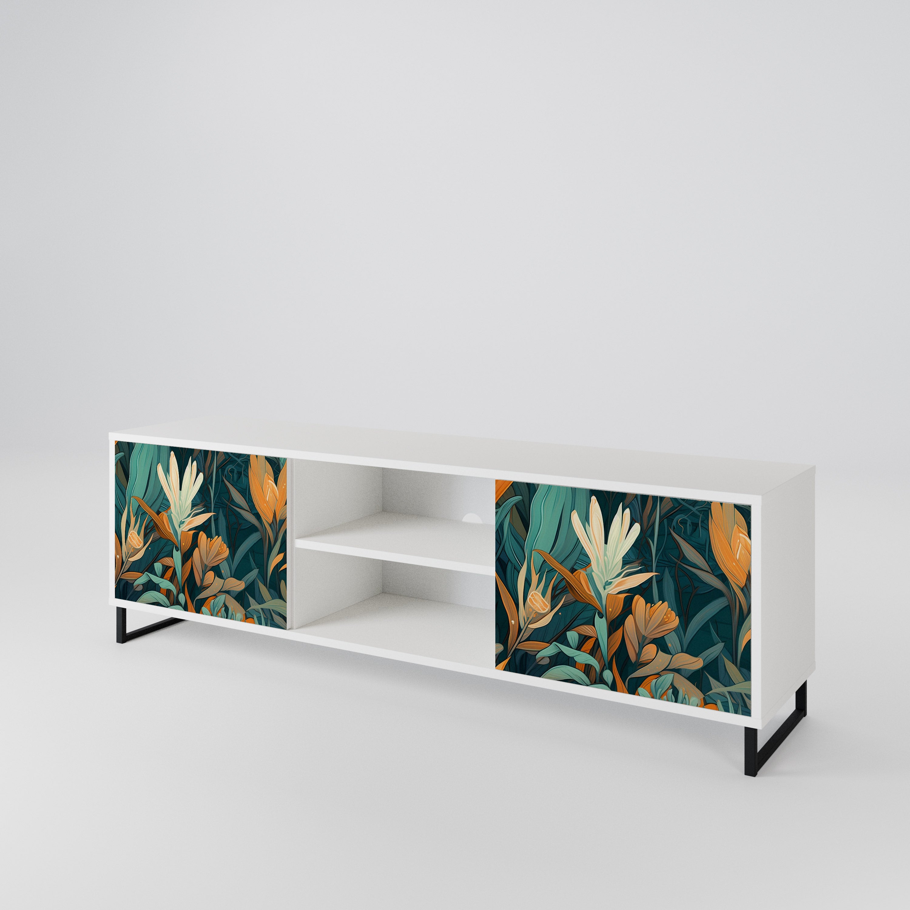 FLORAL SERENITY Móvel de TV de 2 Portas