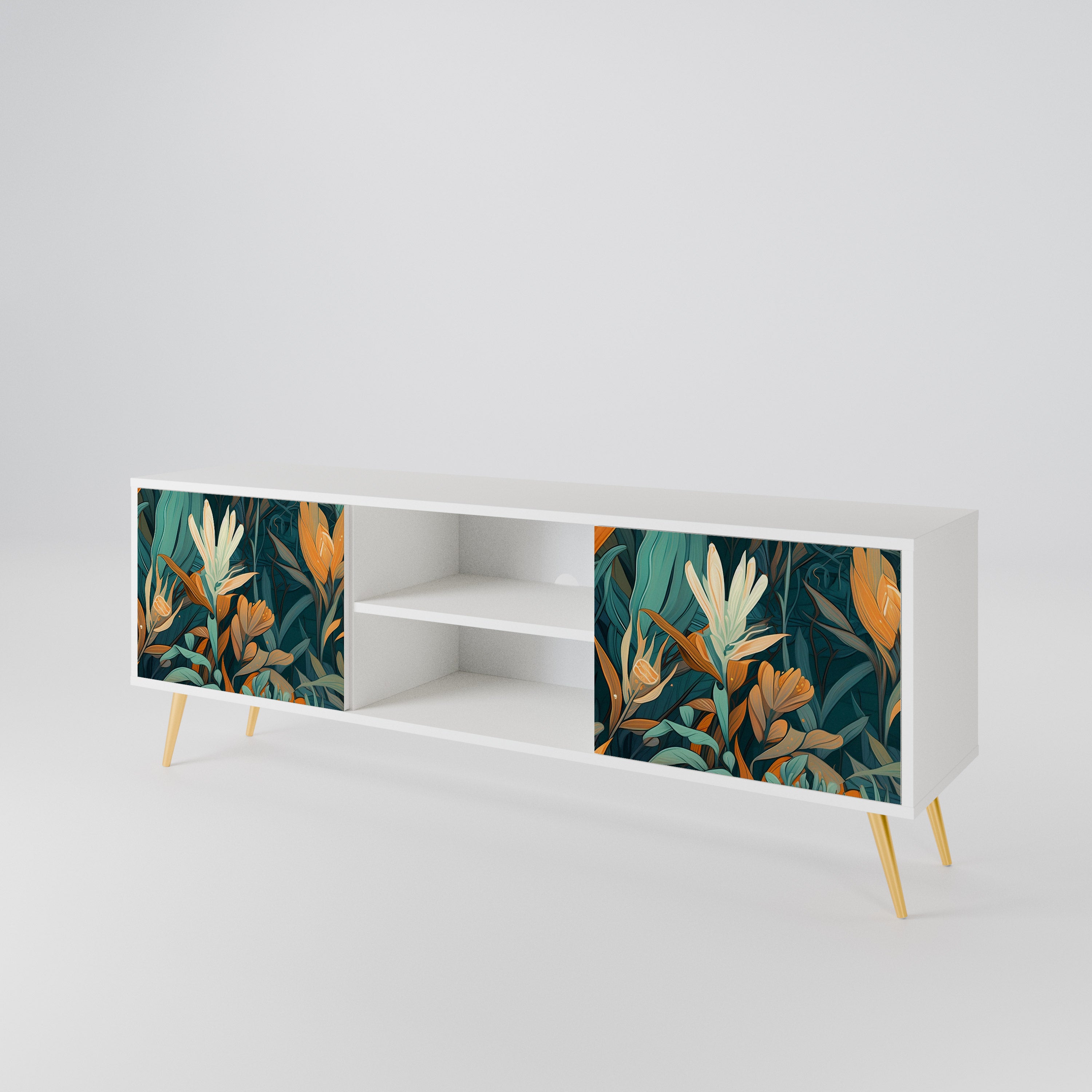 FLORAL SERENITY Móvel de TV de 2 Portas
