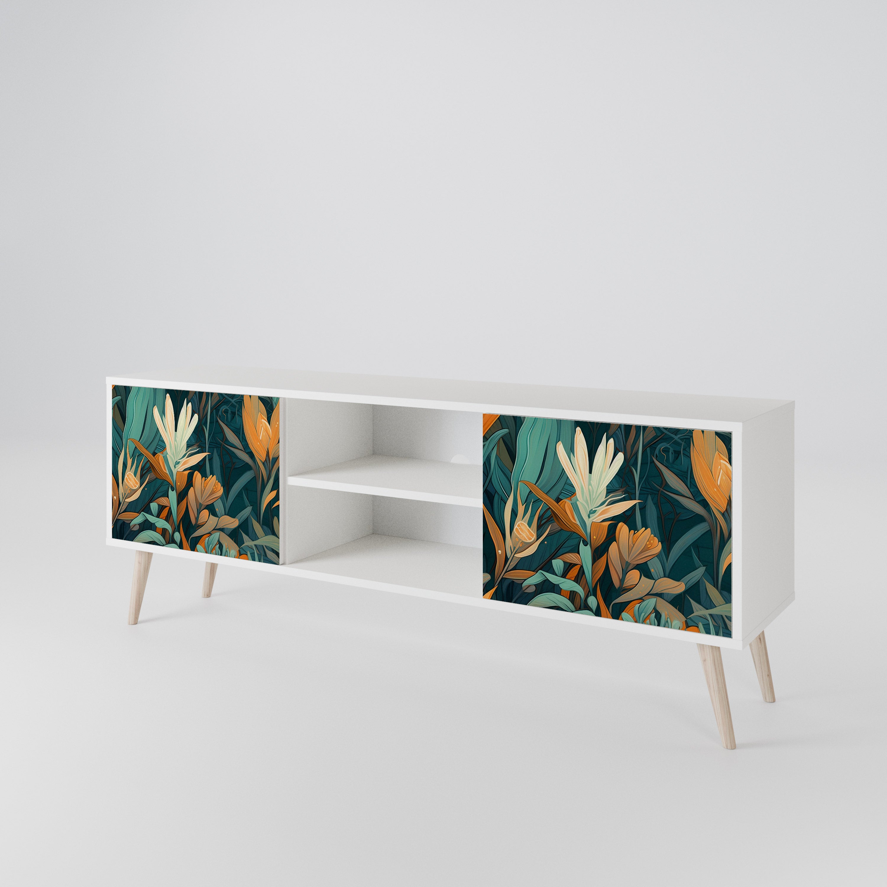 FLORAL SERENITY Móvel de TV de 2 Portas