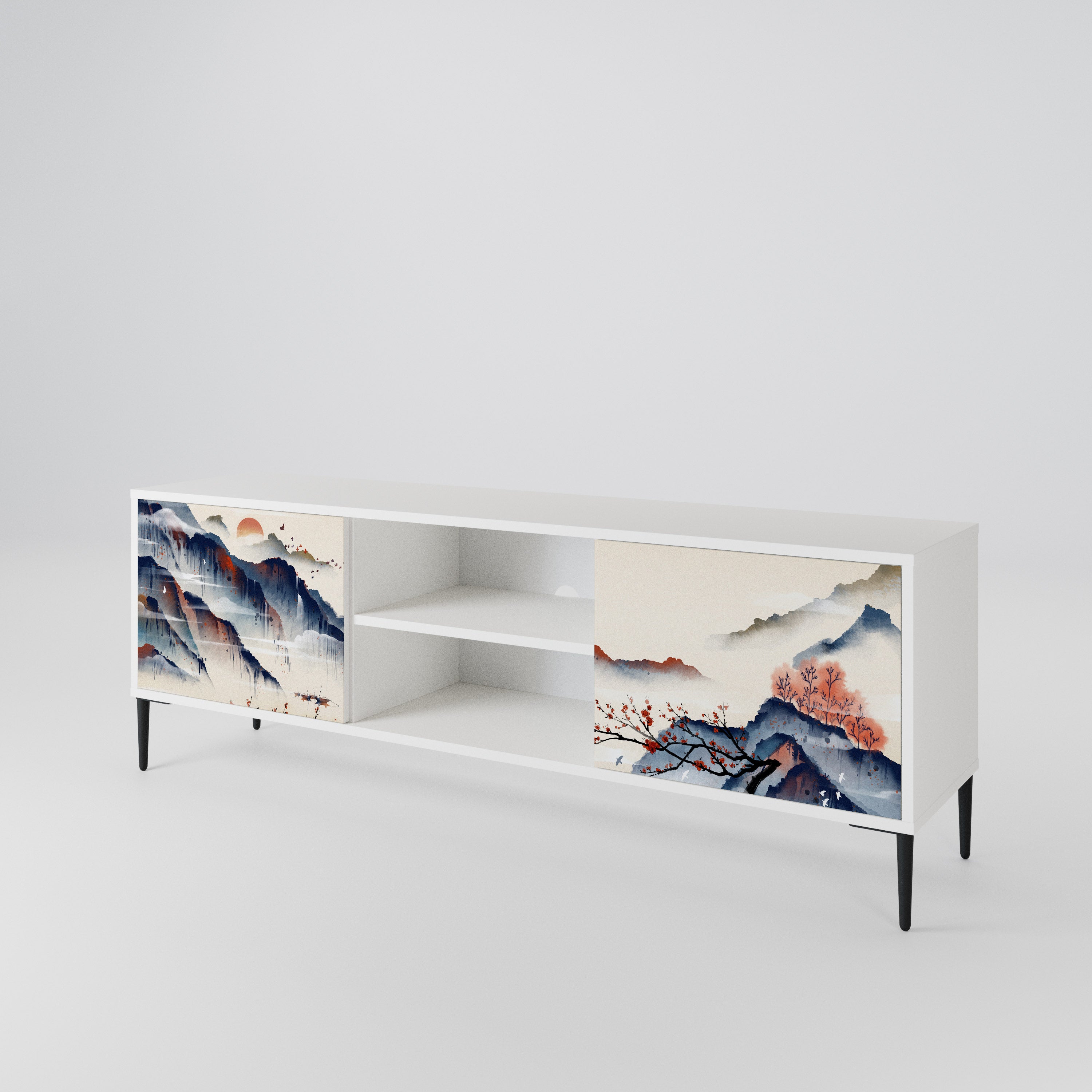 JAPANESE LANDSCAPE Móvel de TV de 2 Portas