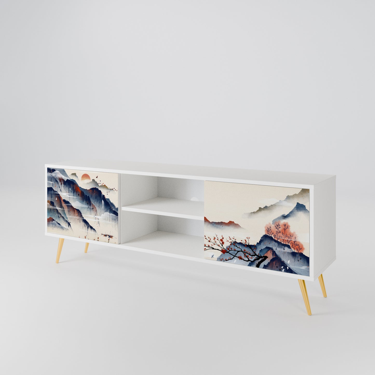 JAPANESE LANDSCAPE Móvel de TV de 2 Portas