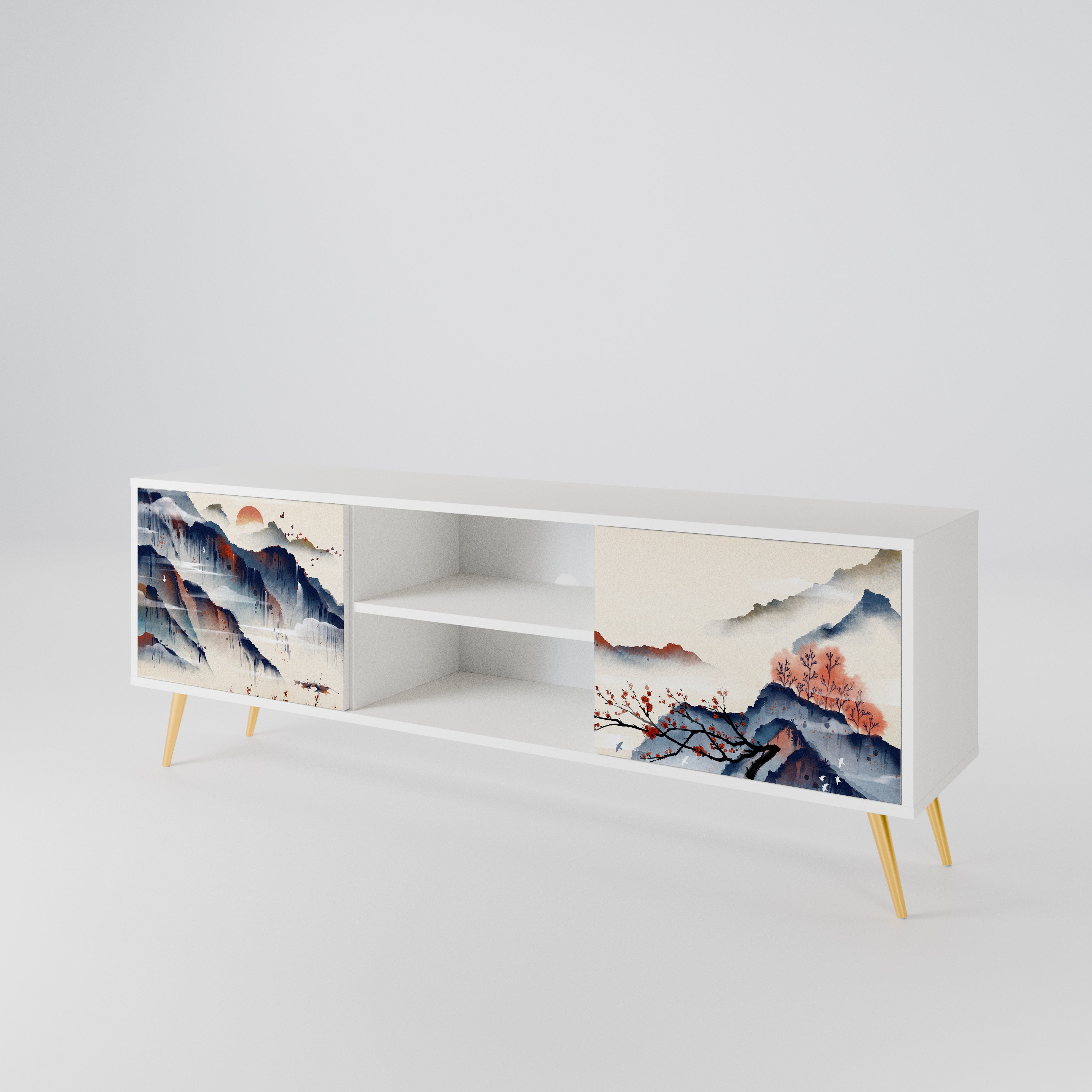 JAPANESE LANDSCAPE Móvel de TV de 2 Portas