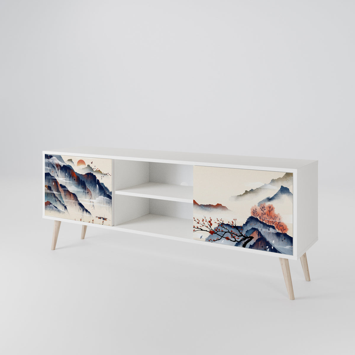 JAPANESE LANDSCAPE Móvel de TV de 2 Portas